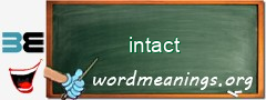 WordMeaning blackboard for intact